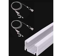 Ceiling Mount Picture Rail Hanging System, Heavy Duty Picture Hanging Track and Photo Display Rail, Studio Wall Decorative Molding