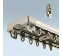 Ceiling Mount Sliding Room Divider Rails System for Heavy-Duty Curtains, Silent Operation for Balcony and Room Separation, Easy Installation, Durable and Reliable