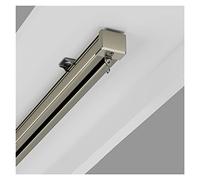 Ceiling Mount System for Heavy Curtains, Long Commercial Curtain Rail Rod for Villa Apartment Living Room, Aluminum Privacy Room Partition Pole(Ligjt Grey,2.5m/8.2ft)