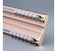 Ceiling Mount Track System - Double Rod Room Divider Sturdy Straight Metal Rods for Home Decor Enhanced Privacy Easy Installation Ideal for Living Room & Office Spaces