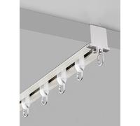Ceiling-Mounted Adjustable Foldable Blinds Rod, Integrated Sliding Curtain Track System for Privacy Partition Windows - Easy Installation, Modern Design, Single Color