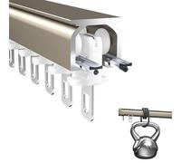 Ceiling Mounted ain Track with Silent Rollers 1 Track Aluminum ain Rail Set for Sliding ains Drapes & ains Available in White Black Champagne (2m 6.6ft)