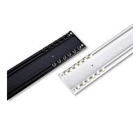 Ceiling-Mounted Curtain Rod 350cm, Adjustable Room Divider, Ultra-Thin Double Rail, Modern Black, Lengths: 150-500cm, Easy Installation, Stylish Home Decor