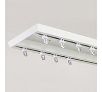Ceiling Mounted Curtain Track 100-300cm Adjustable Single/Double Rail for Living Room Bathroom Bedroom - A-Double 3.9ft/120cm Easy Installation Durable Design