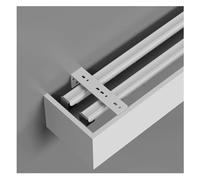 Ceiling Mounted Curtain Track Rod with Double Rails for Above Windows, Three-in-One Room Divider and Valance Set