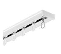 Ceiling-Mounted Curtain Track System - Heavy-Duty Sliding Room Divider & Shower Privacy Rail, Durable Curtain Rod with Hooks for Home, Office, Events