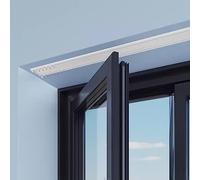 Ceiling Mounted Double Curtain Track with Roller Hooks - 1.7m/5.6ft White Curtain Rod for Windows, Patios, Showers & Campers - Versatile & Durable Wall-Mount Solution