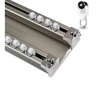 Ceiling Mounted Double Track ain Rail System - Silent Aluminum Sliding ain Trac for Room Dividers 2-21ft Lengths Gray 3.7m (12.1ft) - Versatile &