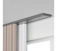 Ceiling Mounted Double Track Curtain Rail Set Silent Gliding Aluminum Window Treatment for Bedroom Living Room Hospital Room DividerGray 5.9m (19.4ft)