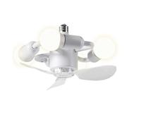 Ceiling Mounted Fan with Lighting and Remote Control Included | E27 Socket Fan with Remote Control - Ceiling Fan for Living Room - for Use in Bedroom Living Room Nursery and Country Style Interior