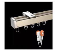 Ceiling Mounted for Heavy Curtains Not Bendable, Studio/Apartment/Hotel Room Divider Curtain Rod, Heavy Duty Aluminum Curtain Rail(Champagne,16ft/4.9m/192in)