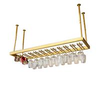 Ceiling Mounted Hanging Stemware Wine Racks | Metal Wine Glass Hanger Organizer Rack | Wine Goblet Holder, Silver Bar Dining Room Furniture