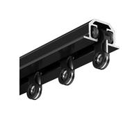 Ceiling-Mounted Hidden Curtain Track, Invisible Recessed Shower Rod, Smooth Mute Slide, Bay Window & Apartment Curtain Rail - Black, 2.6m (8.5ft)