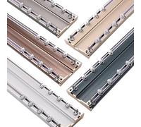 Ceiling-Mounted Silent Sliding Aluminum ain Rods for Double ains Ideal for Living Room & Bedroom Adjustable 1.8m to 3.8m Lengths t for Room Dividers.