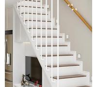 Ceiling Mounted Stair Railing Kit with Heavy Duty Metal Baluster Posts for Outdoor Patio and Loft Safety Support