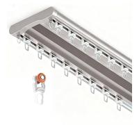 Ceiling Mounted Track System Double Run Metal Rod Stless Steel h Wall Mounted with End C d 5.8m 19.03ft Perfect for Home