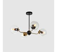 ceiling Nordic Minimalist Villa Chandeliers Office Meeting Iron Art Glass Lights E27 Ceiling Bar Kitchen Island Dining Room Hanging Lamps Perfect Deco/Smoky Gray