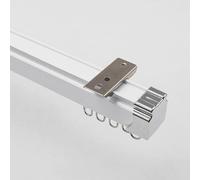 Ceiling or Wall Curtain Track System 240cm/7.9ft Multi-Functional with Silent Rollers Room Divider Curtain Rail Set for Smooth Gliding and Easy Installation