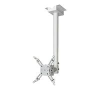 Ceiling or Wall Mount Projector Bracket, 118 Inch Extension Pole, 22lb Load Capacity, White (White)