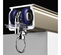 Ceiling Or Wall Mount Track Kit With Hooks,Heavy Duty Curtain Rods,Decorative Window Curtain Rods, Space 3ft-6ft Wide,Easily Cut To Size,Work With Grommet And Pinch Pleated(Champagne,3.5M/11.5FT)