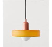 ceiling Orange Mid Century Pendant Lights, Glass Hanging Single Kitchen Ceiling Lamp, Coastal Nordic Farmhouse Vintage Chandelier for Bedroom, Corridor, Hallway, Coffee Shop