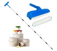 Ceiling Paint Roller Kit - 25.4cm Drip Roller, 1. Extension , Adjustable Brush Head, Protective Cover | Wall Ceiling Paint Tool Set