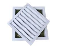 Ceiling Panel Air Vents, Vent Kit with Screen Mesh Square Louvered Vent Grille, Air Return Ventilation Cover for Integrated Ceilings Indoor Home Office