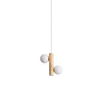 Ceiling Pendant Light,Chandeliers LED - Restaurant Double-Headed Chandelier Simple - Personality Magic Bean Light Solid Bar Counter Corridor Balcony Bedroom Glass Lamp,Minimalist Style