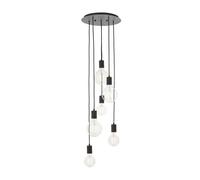 Ceiling Pendant Light Matt Black 6 x 10W LED E27 Dimmable Six Lights