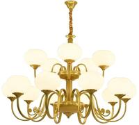 Ceiling Pendant Light Modern Chandelier Industrial Pendant Lighting Fixture Matte Glass Globe Ceiling Light Fixture, Chandelier(Gold,15 Head)
