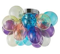 Ceiling Pendant Lighting Chandeliers Stained Glass Bubbles Design Art Deco Chandeliers Lighting Glossy Hanging Fixtures Foyer Lights,Contemporary Dining Room