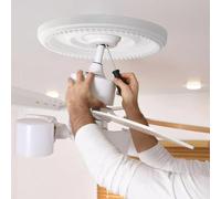 Ceiling Plate Cover - Round Ceiling Light Covers,Outer Diameter 12.4in Inner 3.9in Panel for Home Renovation Workplace Bathroom Updates Basement Utilities School Facilities