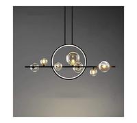 ceiling Postmodern Glass Bubble Chandelier Minimalist Wrought Iron LED Pendant Ceiling Light Fixture Hanging for Kitchen Island Living Dining Room Hotel (Color : 145x