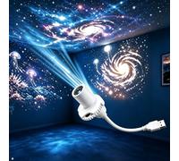 Ceiling Projector Lights Galaxy - Smart Galaxy Ceiling Projector Light, HD Sky Star Projector Night Light, Bedroom Night, Plug and Play Dynamic Starry Forest Ocean, HD 5D Holographic Nebula Effects