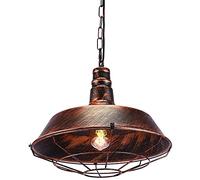 ceiling Retro Industrial Ceiling Pendant Lamp with Wire Cage Tradition Wrought Iron Loft Hanging Light Kitchen Island Restaurant Interior Decoration Chandelier
