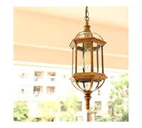 ceiling Retro Outdoor Waterproof Chandelier, Vintage Glass Lampshade Aluminum Hanging Lamp, Ceiling Pendant Lights Fixture for Restaurant Bar Garden Porch Patio Farmhouse