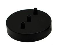 Ceiling Rose 3 Outlet 120mm Black Pendant Light Metal Durable Canopy Plate