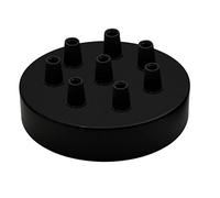 Ceiling Rose 8 Outlet 120mm Black Pendant Light Metal Durable Canopy Plate
