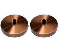 Ceiling Rose Copper 120mm Side Fitting Modern Lighting Cover Plate Sleek Round Metal Base 25mm Height Easy Install UK Home Pendant Fixture Canopy Durable Electroplated Design Secure Fit Universal Use