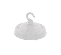 Ceiling Rose Hook Plate 105mm Vintage White Metal Single Outlet Canopy