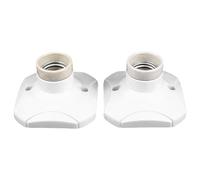 Ceiling Rose Light Fitting - Homiladi 2Pcs E27 Ceramic Lamp Holder, Ceiling Light Fitting with Bayonet to Screw Bulb Adaptor, Flame-Retardant Edison Screw Socket Base for LED Bulbs up to 60W