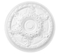 Ceiling Rose Premium 59cm Large - Floral Ceiling Medallion for Light Fittings & Chandeliers - Lightweight PU Decorative Ceiling Centrepiece - Smooth Painted *Plaster Effect* - Model K21