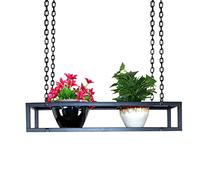 Ceiling Shelf Floating Shelves - Hanging Planters for Indoor Plants Window - Hanging Flower Pot for Wall and Ceiling Mounting - Plant Holder for Bar, Garden, Balcony, Black ( Size : 140x25x15cm )