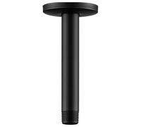 Ceiling Shower Arm Extension 10-30cm Matt Black Stainless Steel | This ceiling-mounted extension arm elevates your rainfall shower head to the height a relaxing experience.