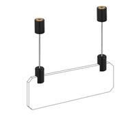 Ceiling Sign Hanger, Solid Aluminum Picture Hanging Hardware for Hanging Acrylic /Picture/Sign Board/Frame
