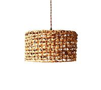 ceiling Southeast Asian Tropical Natural Rattan Chandelier, Hand Woven Pendant Lig,Pastoral Ceiling Lamp, Kitchen Drum Lamp Shade, Interior Living Room Restaurant Suspension Lig, vintage cha