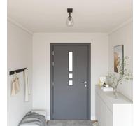 Ceiling Spotlight Black Glass & Metal 13x13x26cm Matte Adjustable Modern Ideal. [EEK: Unbranded]