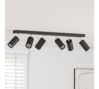 Ceiling Spotlight with Spotlights Black 73 x 6 x 16 cm Metal