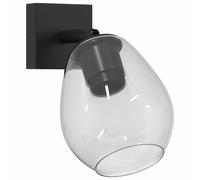 Ceiling Spotlight with Spotlights Black Glass and Metal Modern Lighting vidaXL