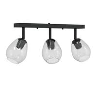 vidaXL Ceiling Spotlight Black 54 x 13 x 26 cm Glass and Metal